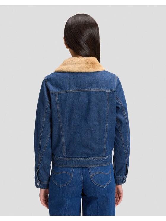 Lee Lee Kurtka przejściowa ZIP FRONT DENIM JACKET Niebieski Regular Fit