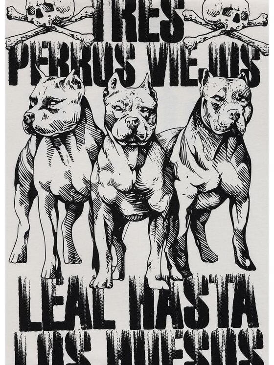 PITBULL PITBULL T-Shirt TRES PERROS VIEJOS Biały Regular Fit