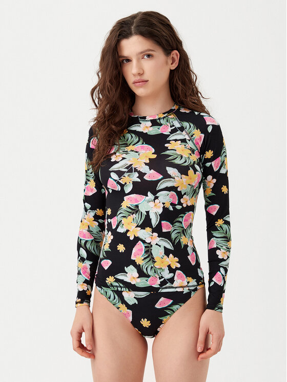 Banana Moon Banana Moon Top pentru înot Oohla Print Negru
