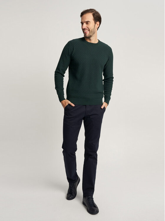 Willsoor Willsoor Sweter 59102 Zielony Regular Fit