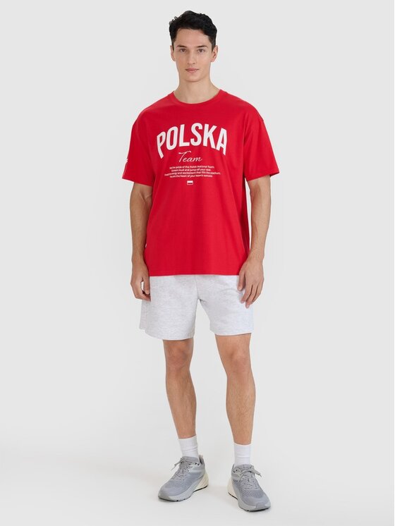 4F 4F T-shirt 4FRMM00TTSHU2949-62S Rosso Regular Fit