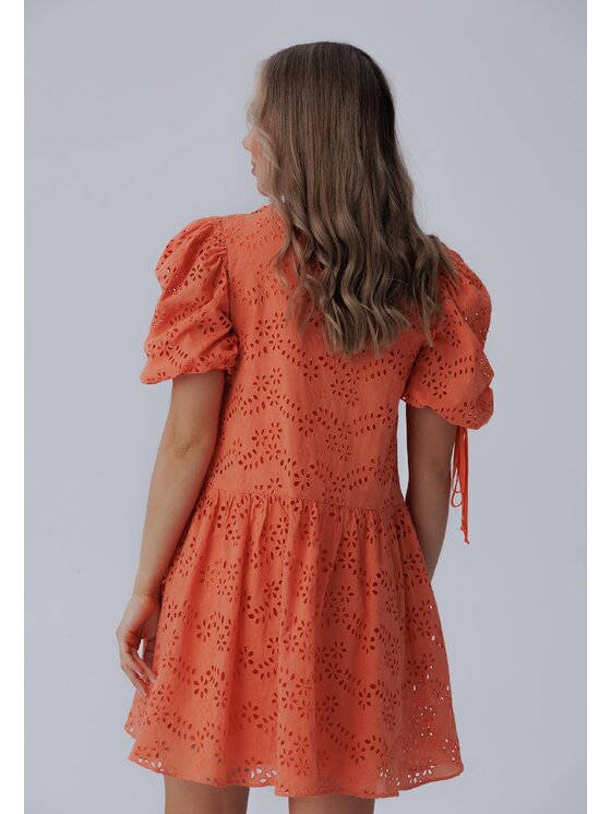LAURELLA LAURELLA Sukienka codzienna 4SS251 Pomarańczowy Regular Fit