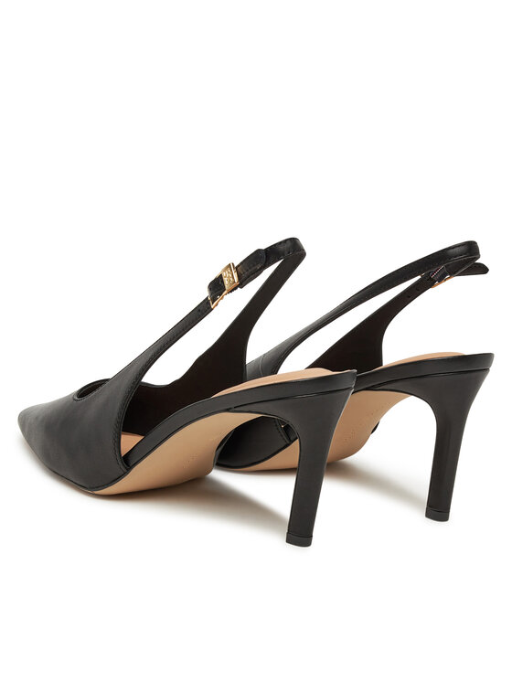 Tommy Hilfiger Tommy Hilfiger Pantofi cu toc subțire Squared Toe FW0FW08636 Negru