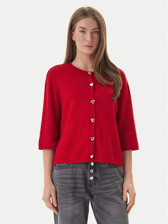 ONLY ONLY Kardiganas Maisie 15364920 Raudona Regular Fit