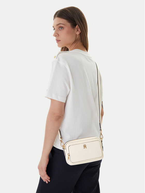 Tommy Hilfiger Torebka Th Icon Camera Bag AW0AW18120 Écru