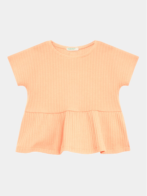 United Colors Of Benetton United Colors Of Benetton Komplet t-shirt i spodenki 34F2AK004 Pomarańczowy Regular Fit