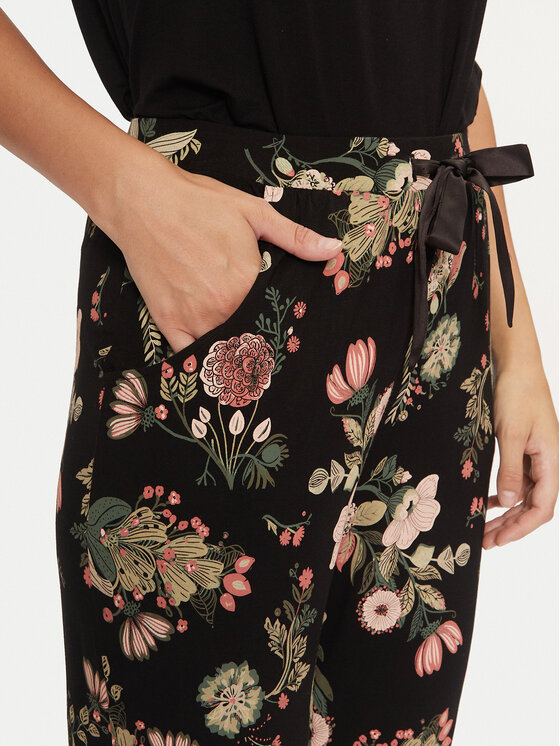 Hunkemöller Hunkemöller Παντελόνι πιτζάμας 206549 Μαύρο Regular Fit