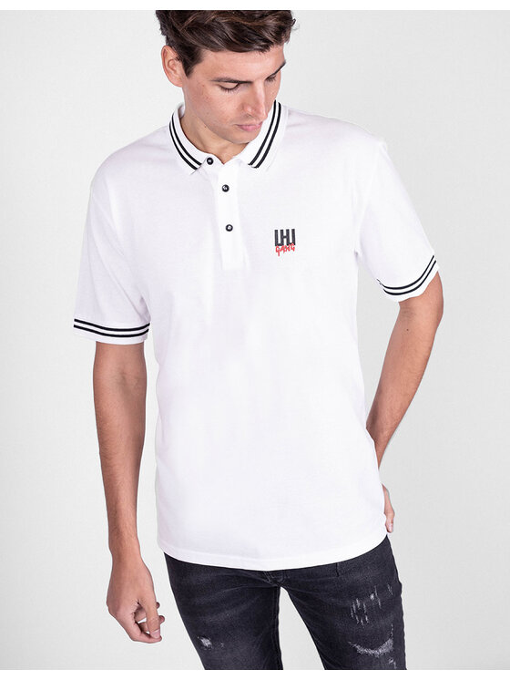 Les Hommes Les Hommes Polokošile UIT501 730U | LHU Gang Bílá Regular Fit