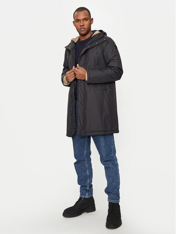 Blauer Blauer Kabát pro přechodné období 24WBLUK11279 Černá Regular Fit