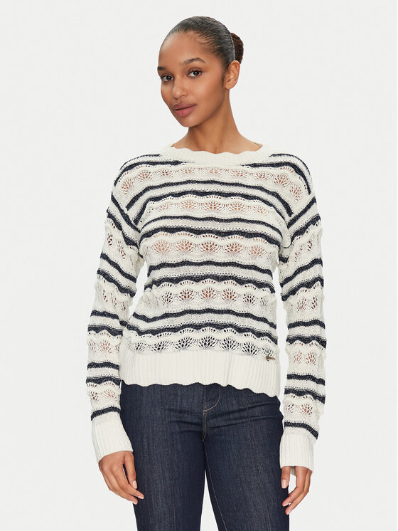 Guess Guess Pulover W5GR35 Z3NJ0 Bej Regular Fit
