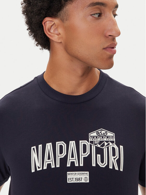 Napapijri Napapijri Tričko S-Funes Ss NP0A88UA Tmavomodrá Regular Fit