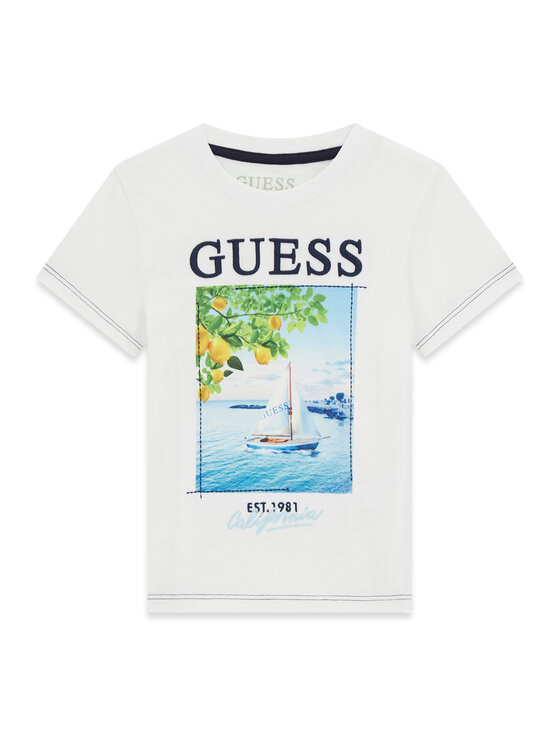 Guess Guess Футболка N6GI07 K8HM4 Білий Regular Fit