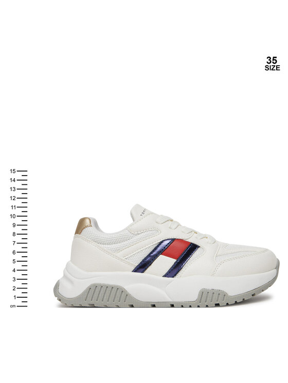 Tommy Hilfiger Tommy Hilfiger Αθλητικά Flag Low Cut Lace-Up Sneaker T3A9-33550-1697 S Λευκό