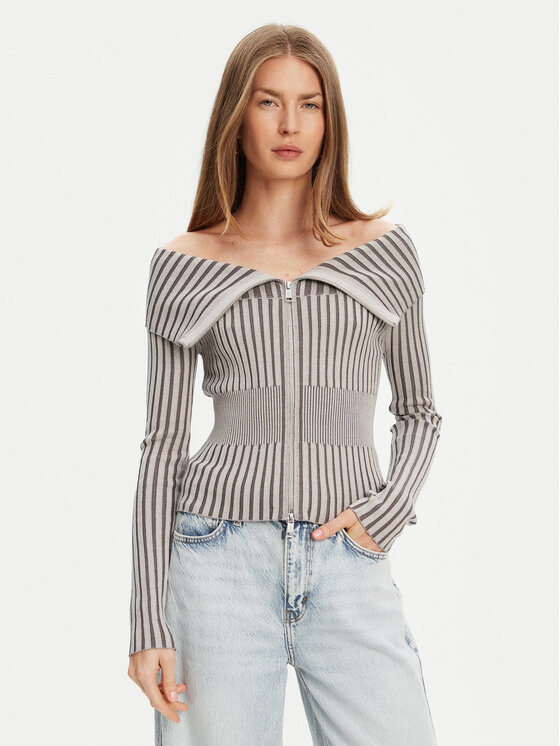 Guess Guess Пуловер W5YR03 Z30I2 Сив Slim Fit