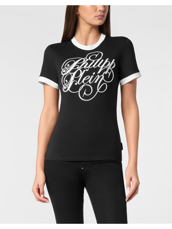PHILIPP PLEIN PHILIPP PLEIN T-Shirt 24603 Czarny Skin Tight Fit