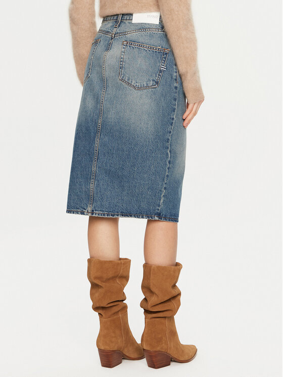 ViCOLO ViCOLO Farmer szoknya DS0060 Kék Regular Fit