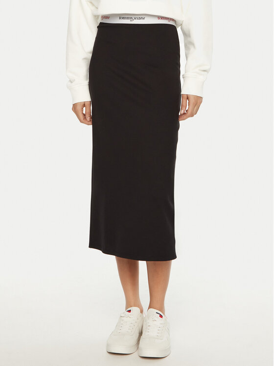 Tommy Jeans Tommy Jeans Спідниця-олівець DW0DW19365 Чорний Slim Fit