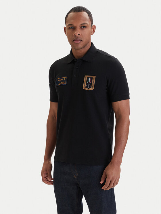 Aeronautica Militare Aeronautica Militare Poloshirt 261PO1927UP00191 Schwarz Regular Fit