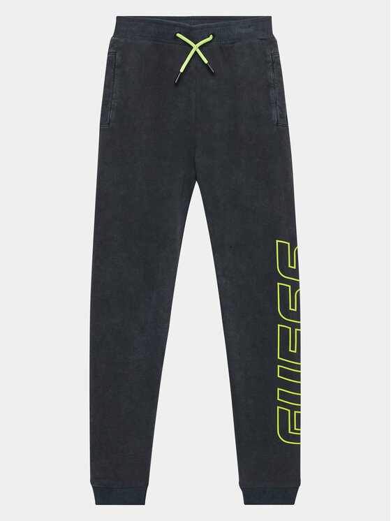 Guess Teplákové nohavice L3BQ14 KBYX0 Čierna Relaxed Fit
