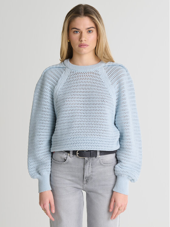 BIG STAR BIG STAR Sweter FUNIA Niebieski Reglan Fit
