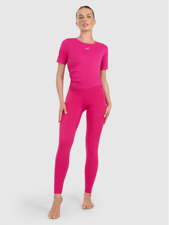 4F 4F Legginsy YOGA Różowy Authentic Slim Fit