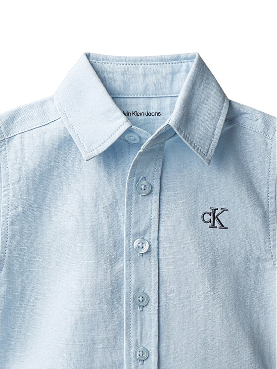 Calvin Klein Jeans Calvin Klein Jeans Krekla un auduma šortu komplekts LVCKSJI13B Gaiši zila Regular Fit