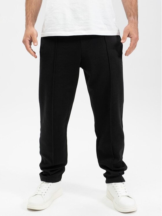 Jigga Wear Jigga Wear Spodnie dresowe Spodnie Dresowe Męskie Czarne Jigga Wear Gum Simple Crown XXL Czarny Regular Fit