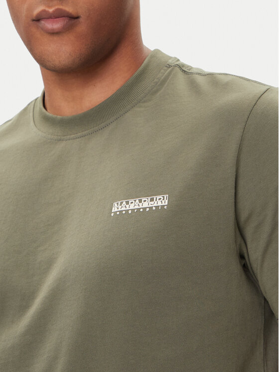 Napapijri Napapijri T-Shirt Smallbox NP0A88TR Zielony Regular Fit