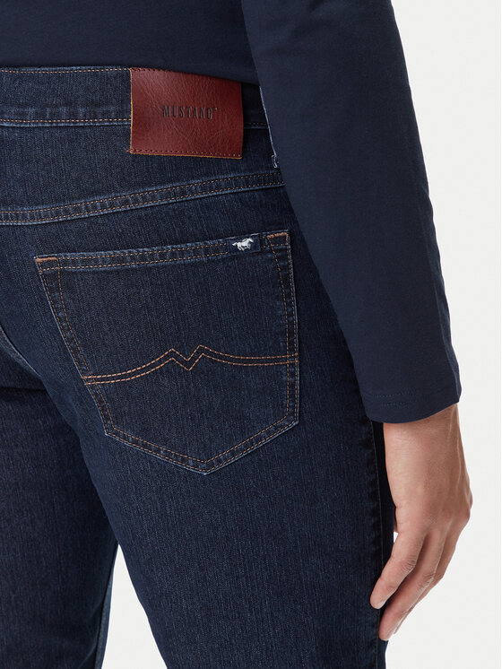 Mustang Mustang Jeans hlače Tramper 1016838 Mornarsko modra Straight Fit