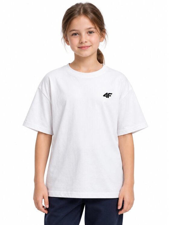4F 4F T-Shirt 4FJWMM00TTSHF3601-10S Bílá Regular Fit