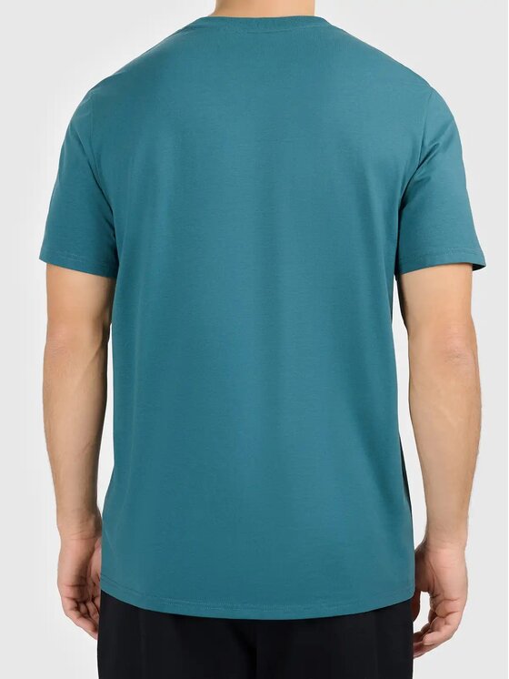 4F 4F T-Shirt 4FWAW26TTSHM3578-46S Zelená Regular Fit