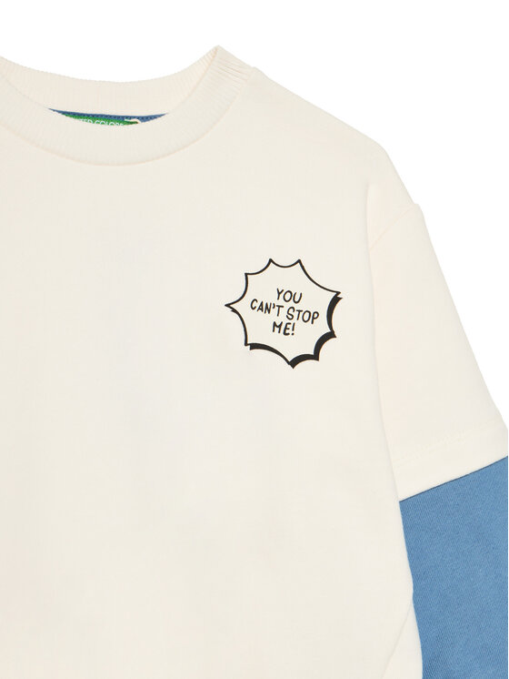 United Colors Of Benetton United Colors Of Benetton Bluza 3UNIG10I5 Beżowy Regular Fit