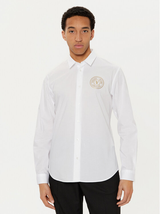 Versace Jeans Couture Košeľa 78GALYS1 Biela Slim Fit