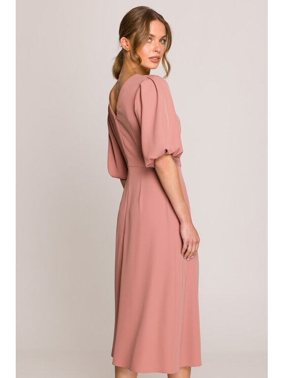 Stylove Stylove Večerní šaty S399 Růžová Premium Fit