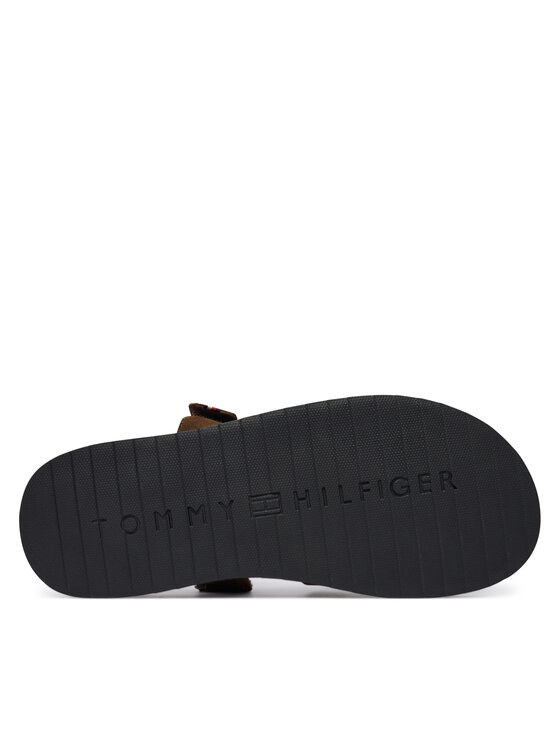 Tommy Hilfiger Tommy Hilfiger Παντόφλες Adjustable Premium Suede Sandal FM0FM05774 Καφέ
