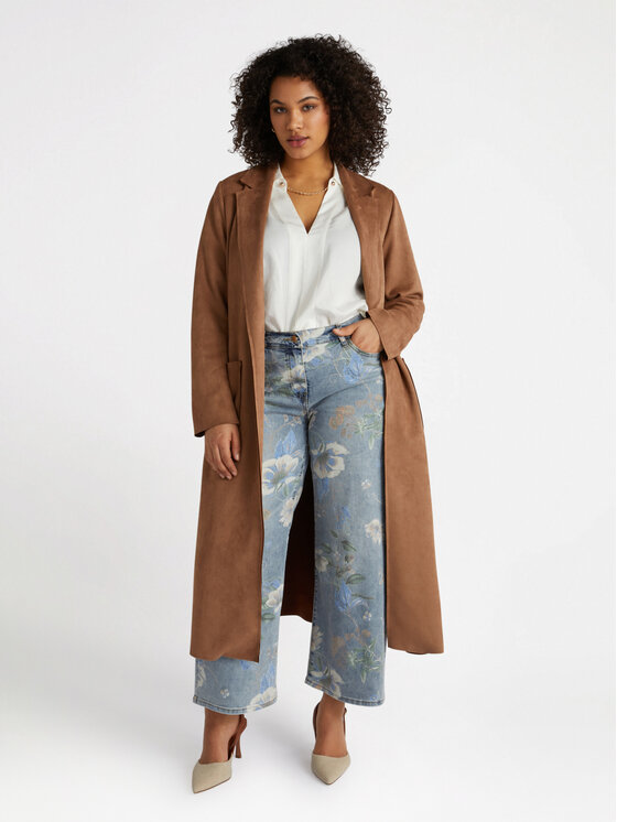 Fiorella Rubino Fiorella Rubino Płaszcz 0016L000047N027 Brązowy Regular Fit