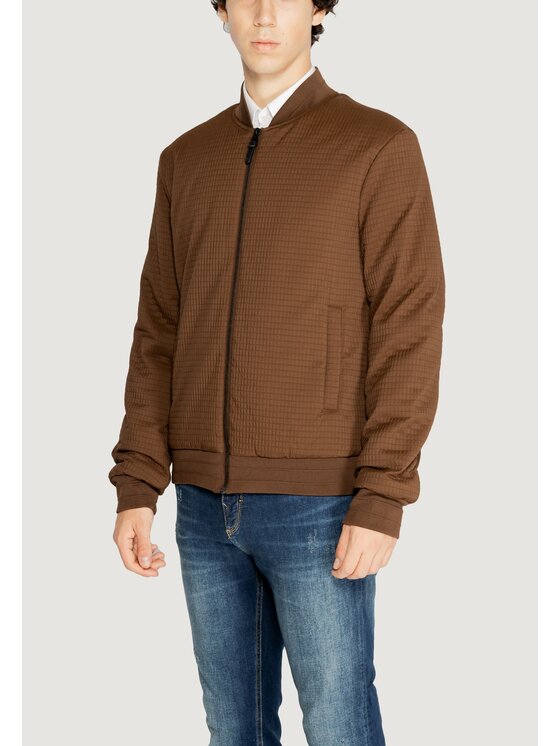 Antony Morato Antony Morato Giacca di pelle DOBBY TECHNO Marrone Regular Fit