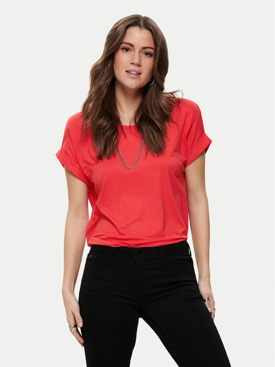 ONLY ONLY Póló Moster 15106662 Piros Regular Fit