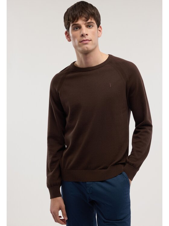 Trussardi Trussardi Sweter M0518000056N032 Brązowy Regular Fit