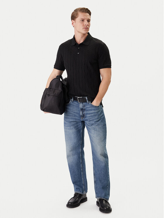Calvin Klein Calvin Klein Tricou polo LV04LE203G Negru Regular Fit