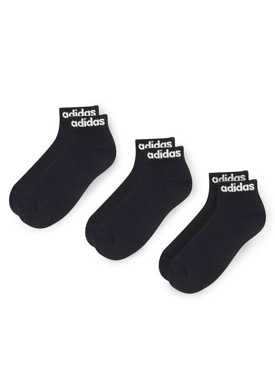 Set de 3 perechi de șosete joase unisex adidas IC1303 3-PACK Negru