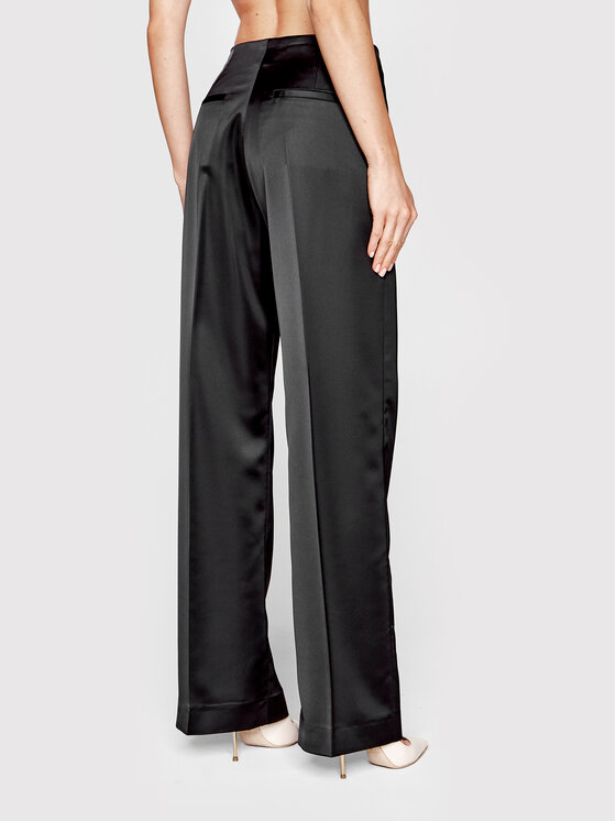 Calvin Klein Calvin Klein Pantaloni di tessuto Duchess Satin K20K204429 Nero Regular Fit