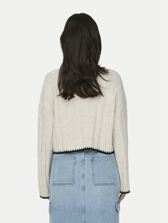 ONLY ONLY Sweter 15329963 Beżowy Regular Fit
