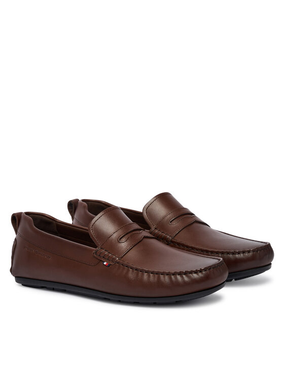 Tommy Hilfiger Tommy Hilfiger Mocasini Core Hilfiger Leather Driver FM0FM05790 Maro
