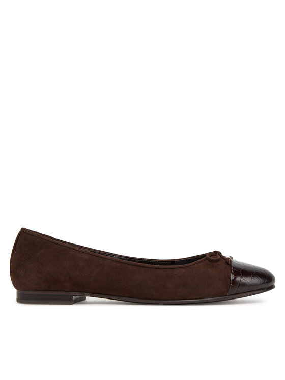 Tory Burch Baleriny Cap-Toe Ballet 169866 Brązowy