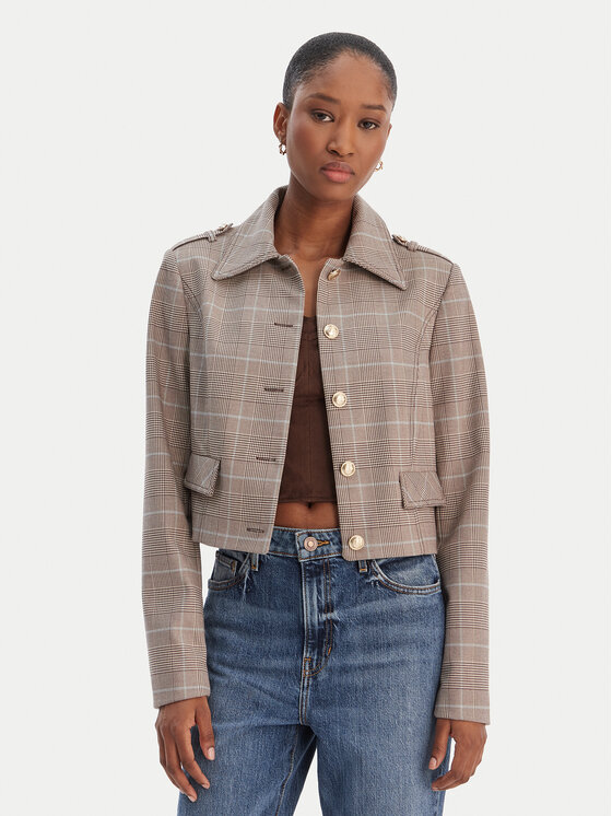 Guess Geacă W6RL55 WL442 Bej Regular Fit