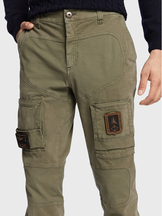 Aeronautica Militare Aeronautica Militare Pantaloni di tessuto 222PA939CT83 Verde Regular Fit