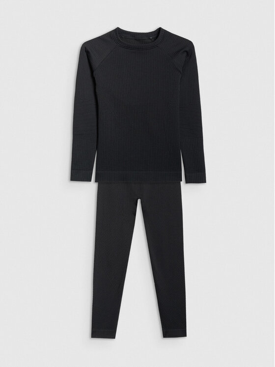 4F 4F Komplet bielizny termoaktywnej SKI UNDERWEAR Czarny