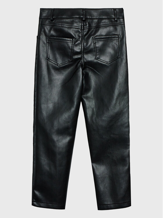Guess Guess Műbőr nadrág J3RB17 WF8P0 Fekete Regular Fit