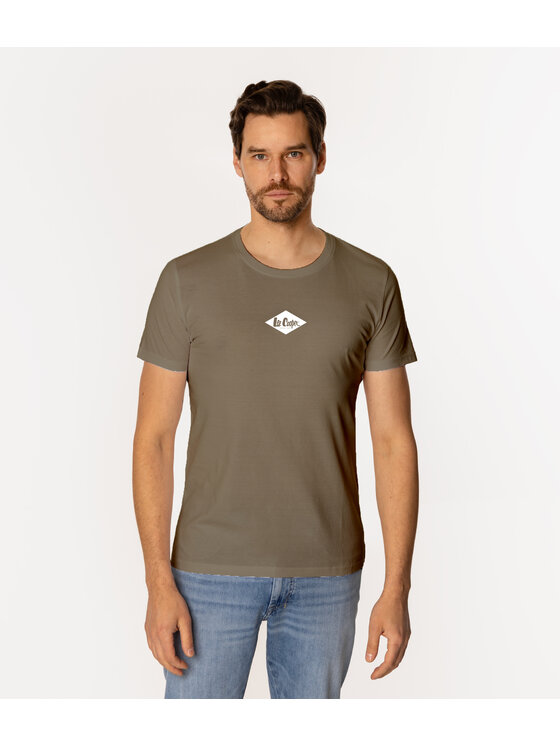 Lee Cooper Lee Cooper T-Shirt DIAMOND MINI 1160 Khaki Regular Fit